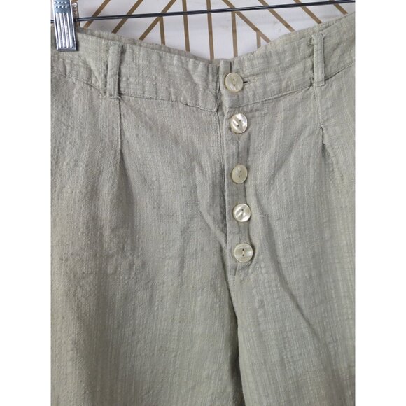 Urban Outfitters Maria Button-Fly Tapered Trouser High Rise Cropped 4 READ - Picture 3 of 7